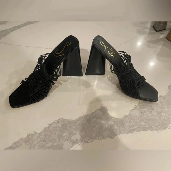 Sam Edelman‎ BLACK Laurette Women's Strappy Open Toe Heels Women’s Size 6 NEW - Picture 4 of 9